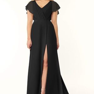 AZAZIE RYLEE A-Line Pleated Chiffon Floor Length Dress